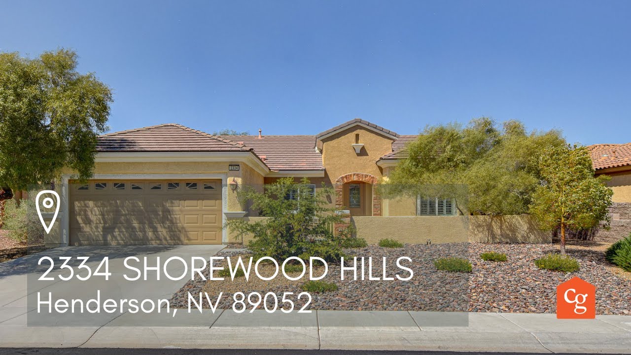 2334 Shorewood Hills Ave, Sun City Anthem, Henderson Nevada YouTube