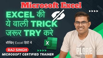 Show Charts Without Showing Data in Excel | Hidden Data Tips | Raj Singh Microsoft Certified Trainer
