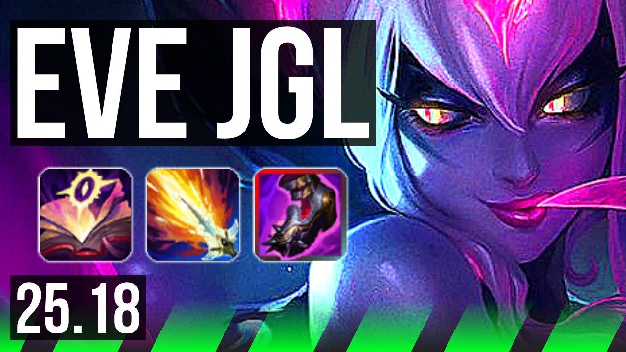 EVELYNN vs KAYN (JGL) | Legendary, 7 solo kills, 900+ games | EUW Master | 25.18
