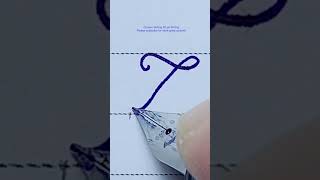 Cursive Writing F with a Fountain Pen | Cursive Letters ABCD | Cursive Handwriting Practice ABCD