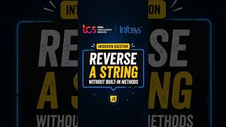 Reverse a string without built in methods | TCS #coding #programming #javascript