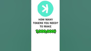 To Make 1 Million How Much Kaspa Tokens You Need? #kaspa #kaspacoin #kaspacoin