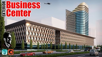 Business Center - Exterior Tutorial - Sketch - 3Ds Max Corona Renderer - Photorealistic Render