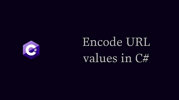 How to Encode URL values in C#