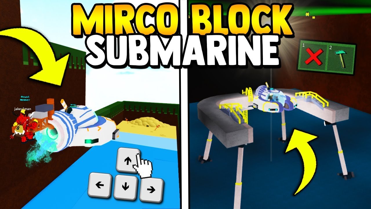 Micro Block Submarine Build A Boat For Treasure Roblox Youtube