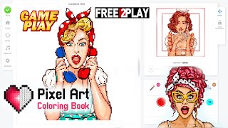 Pixel Art Coloring Book ★ Gameplay ★ PC Steam [ Free to Play ] game 2021 ★ HD 1080p60FPS screenshot 5