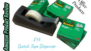 Amazon office Review: $13 Scotch Tape Dispenser w/ 6pc tape roll Deal - Full Review #stationery