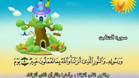 سورة التغابن المصحف المعلم الشيخ المنشاوى مع الاطفال shabakngy com