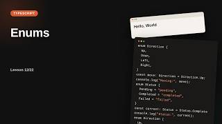 Enums | TypeScript Tutorial for Beginners