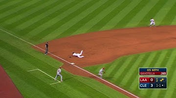 LAA@CLE: Ramirez robs Giavotella with a diving stop