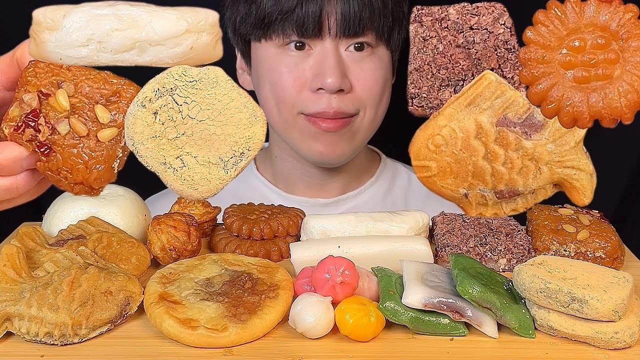 SUB) Корейский десерт рисовый пирог мукбанг асмр