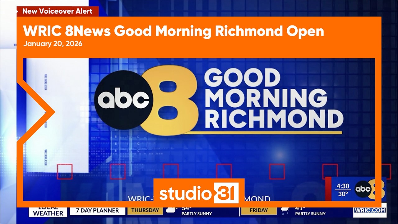 WRIC 8News Good Morning Richmond Open, 1/20/2026 (New Voiceover) - YouTube