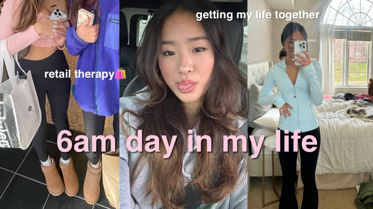 6am productive day in my life | shopping, friends, studying - YouTube
