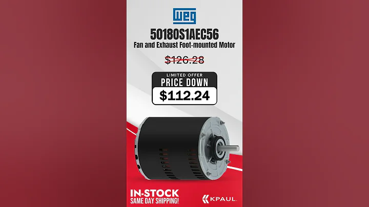 In Stock | WEG .5018OS1AEC56 Fan & Exhaust Motor | Authorized Distributor | KPaul - Veteran Owned