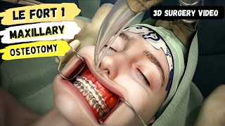 Le fort 1 Osteotomy Surgery 3D video _ Medical video. screenshot 2