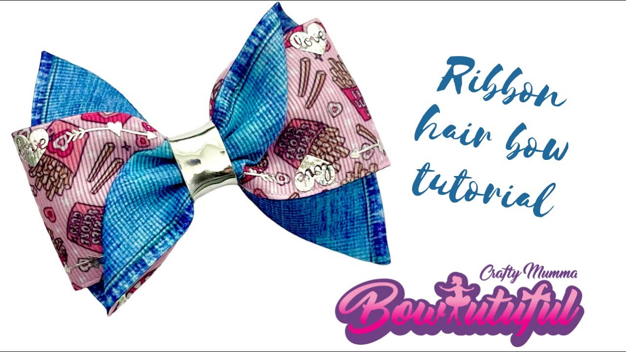 Only 2 pieces of ribbon to make this beautiful hair bow tutorial / how