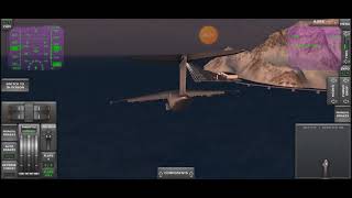 Turboprop flight simulator Airbus A400 (emergency landing) landing on water