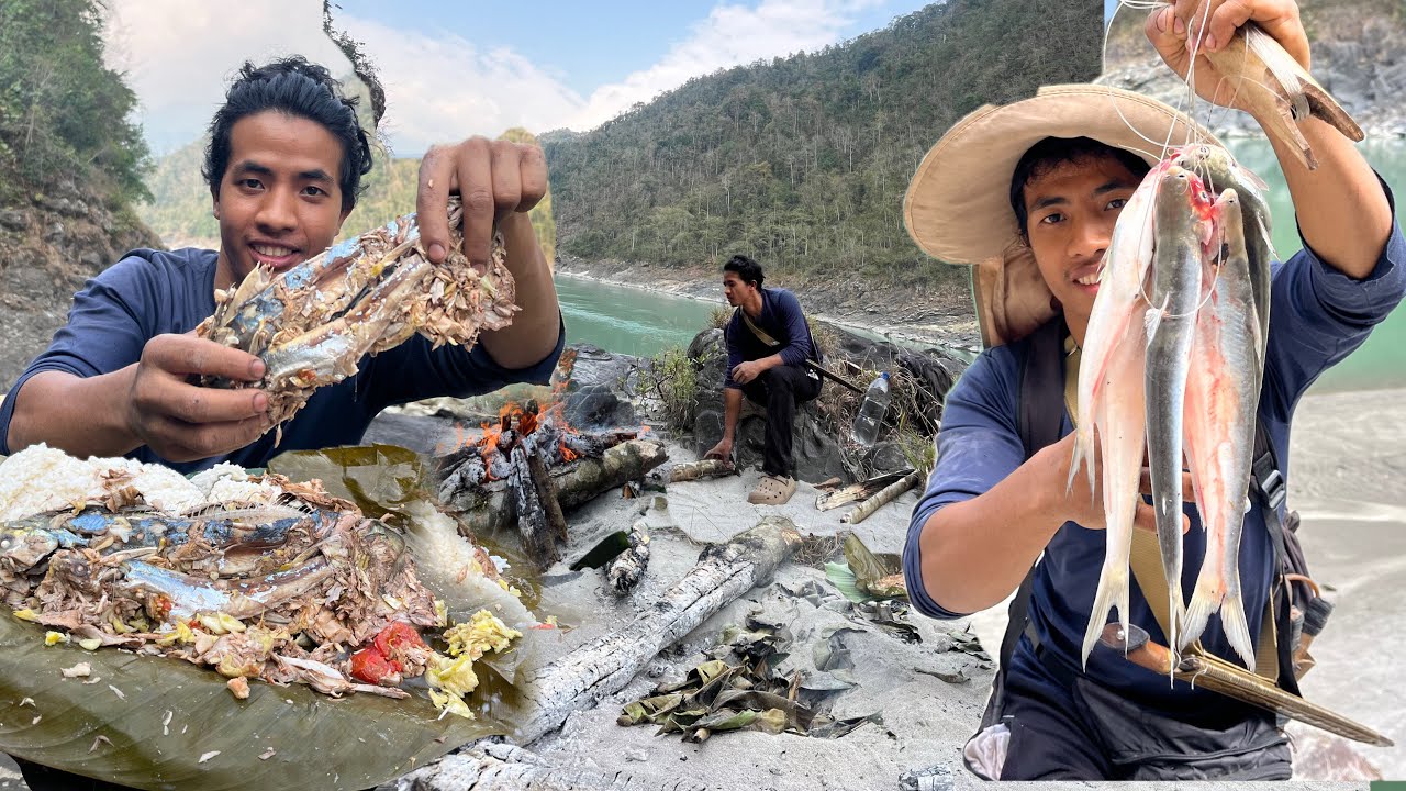Arunachal Mighty River || Fishing & Cooking Under the Sand.