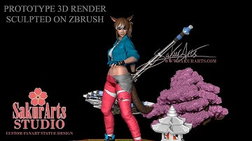 3D RENDER MIQOTE FINAL FANTASY XIV SAKURARTS