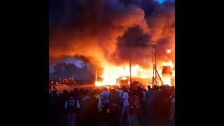 This Is How Fire Licked Up Whatever It Found At City Stadium Round About..