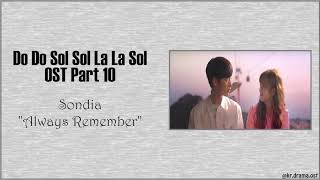 [Easy Lyrics] Sondia - Always Remember (Do Do Sol Sol La La Sol OST Part 10)