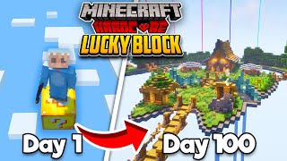 I Spent 100 Days on ONE LUCKY BLOCK in Minecraft screenshot 5