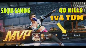 solo 40 kills 1v4 in tdm | they challenged me 1v4 tdm m416 only | saqib gaming