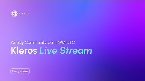 ⚖️ Kleros Live Stream ⚖️