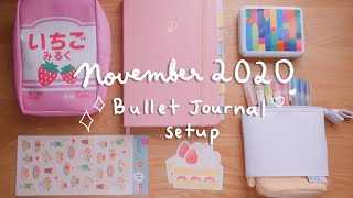 November 2020 Bullet Journal Setup (Japanese Retro Cafe ☕️ Theme) | Rainbowholic