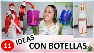 11 FAROLES  CON BOTELLAS DE PLASTICO / MANUALIDADES FACILES PARA NAVIDAD CON RECICLAJE