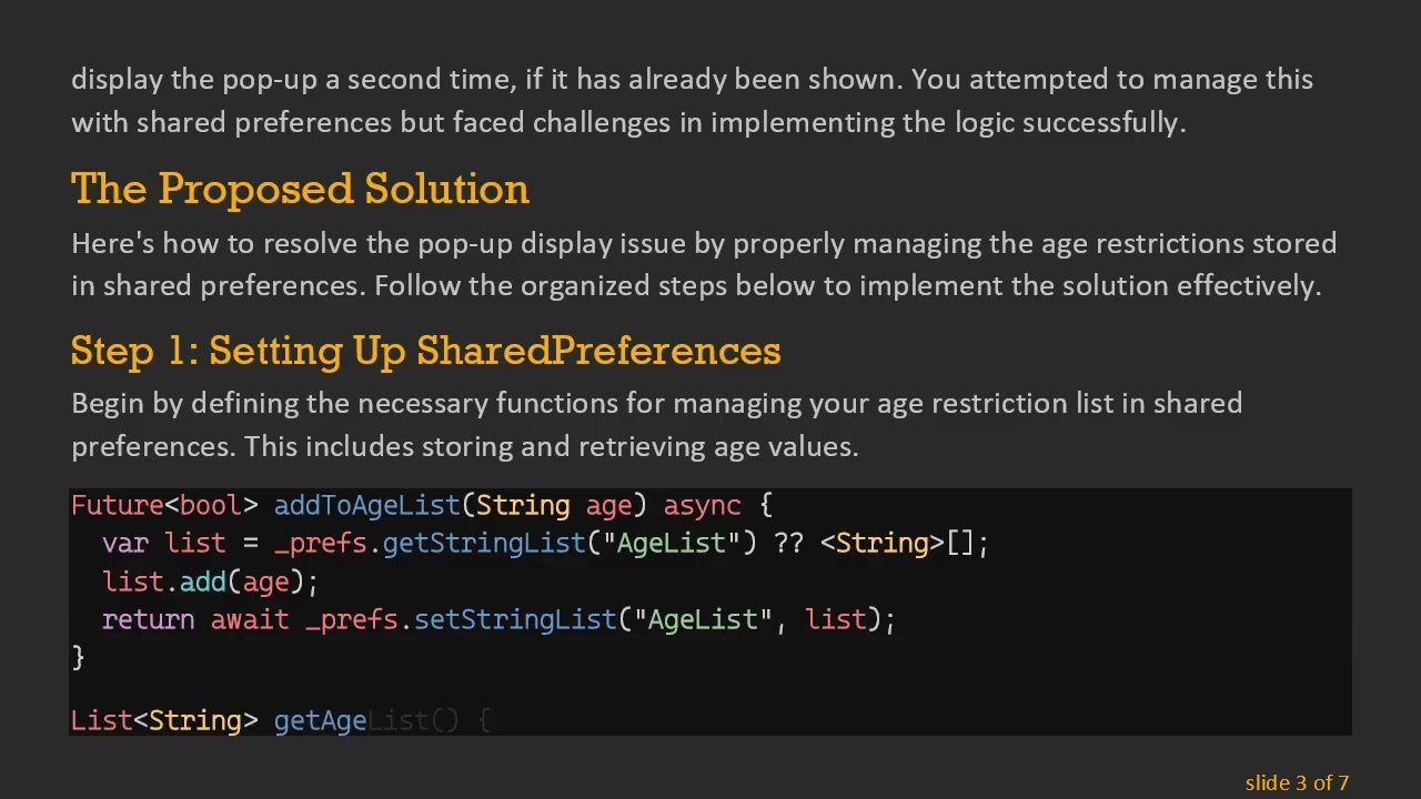 How to display a conditional Age Restriction pop-up in Flutter