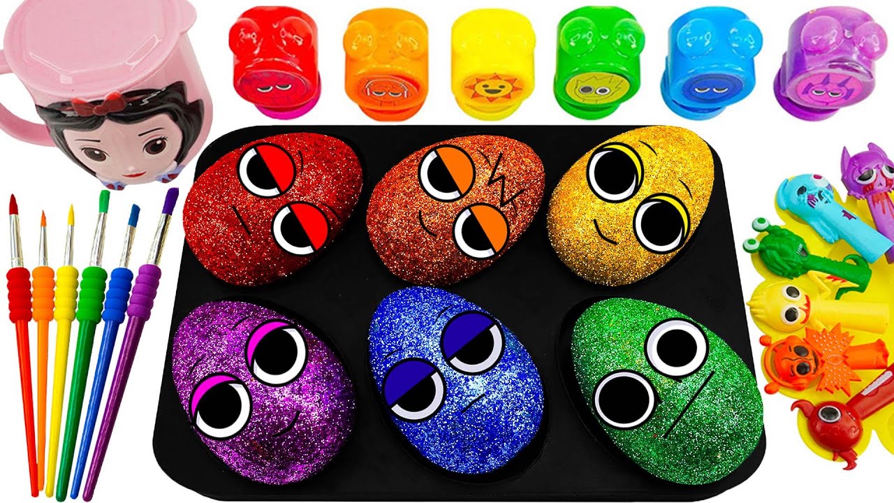 Satisfying Video l DIY How To Make Rainbow Candy EGGS Frozen Slimes Sprunki Coloring Lollipops ASMR