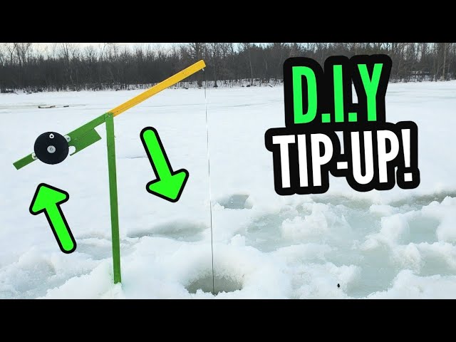 D.I.Y ICE FISHING TIP UPS! - Easy and Inexpensive! 