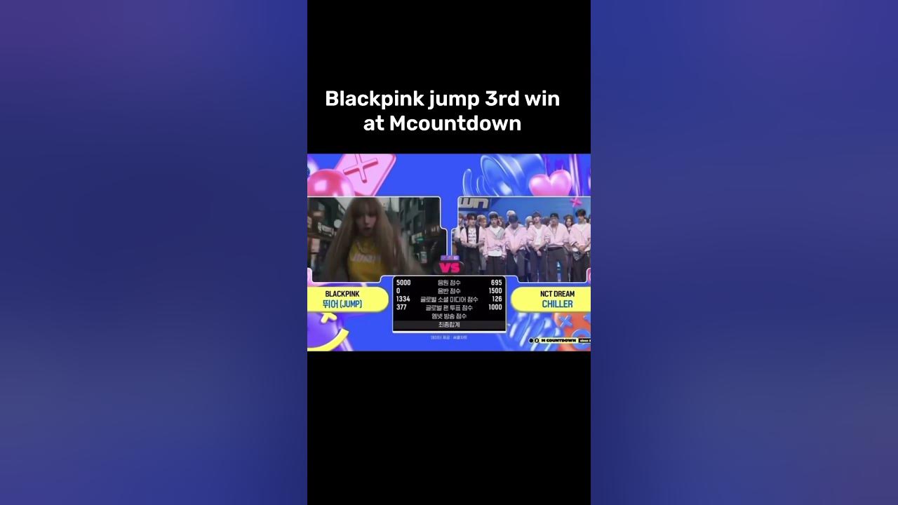 blackpink jump 3rd win at Mcountdown #kpop #blackpink #jump #shorts