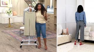 NIC+ZOE All Day Stripe Wide Leg Jean on QVC