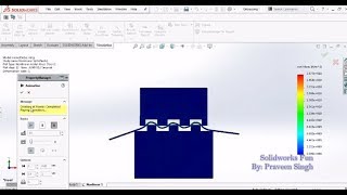 Embossing Non Linear 2D Simulation Study in Solidworks | Nonlinear Stress Analysis in Solidworks