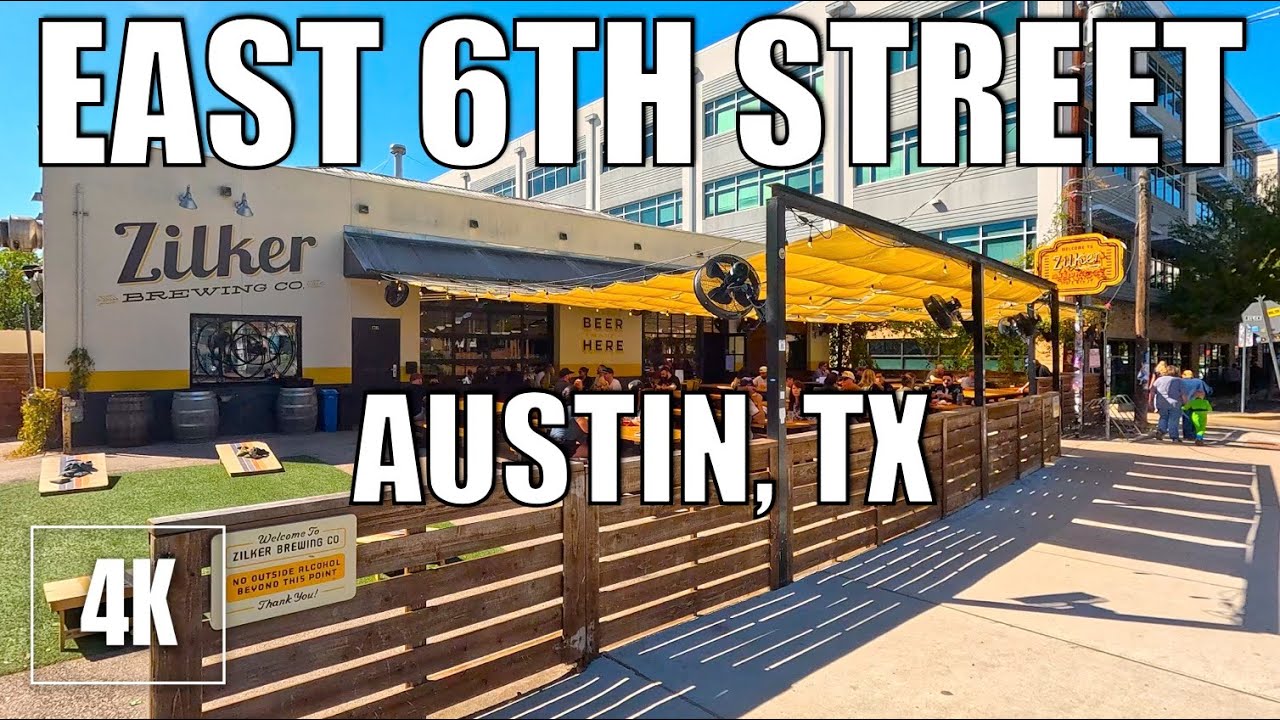 Walking East 6th Street AUSTIN, TX in 4K | Daytime 1-Hour Loop