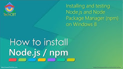 How to install Node.js and Node Package Manager (npm) on windows - Durasi: 9.05. 
