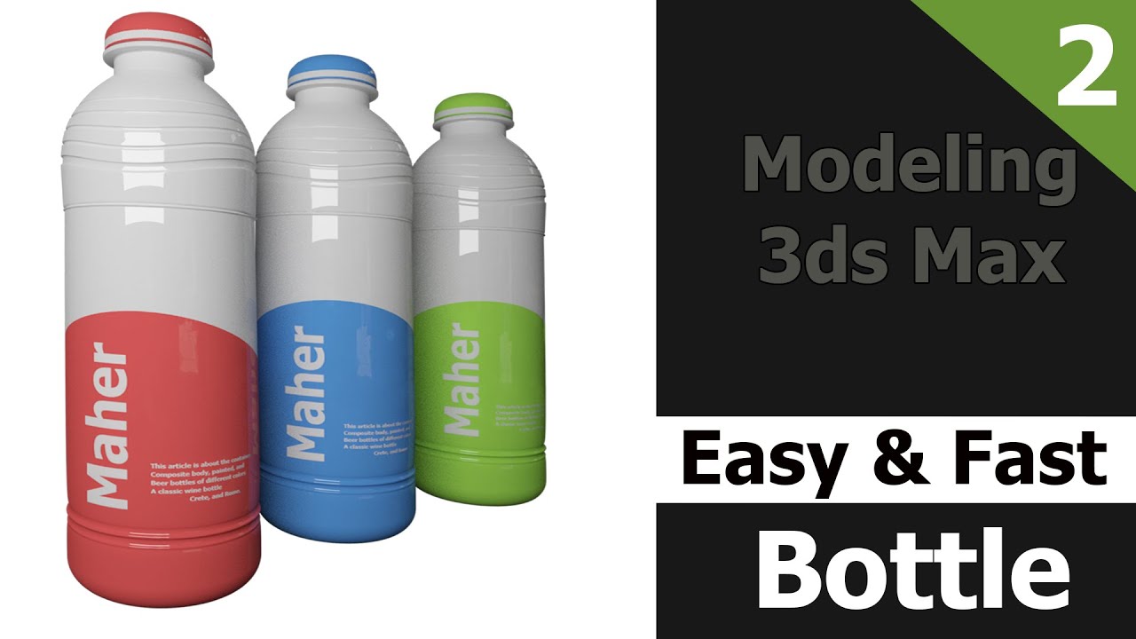3ds max modeling tutorial (Bottle) part- 02 - YouTube