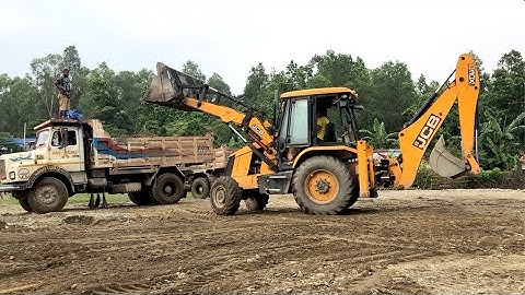 JCB 3DX Loading On Mixed Ballast Tipper By JCB - JCB VIDEO