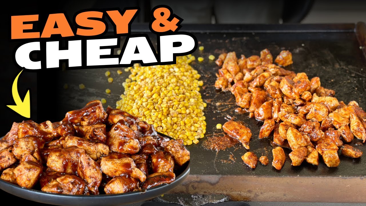 CHEAP & EASY BBQ Chicken and Buttered Corn on the Blackstone ...