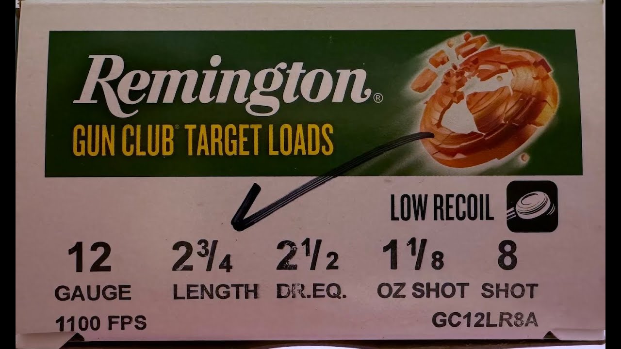 Remington Gun Club 1 ⅛ oz  #8 1100 fps 4K. Chronogragh, pattern and analysis.