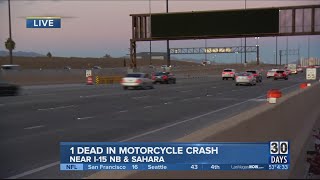 UPDATE: Motorcyclist involved in crash on I-15, Charleston dies at hospital