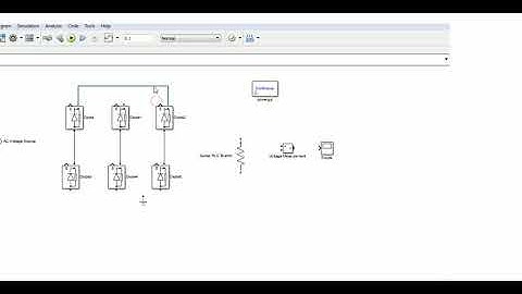How to SIMULATE A THREE PHASE BRIDGE RECTIFIER ON MATLAB