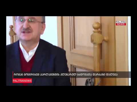 რომან გოცირიძემ პარლამენტის პლენარულ სხდომათა დარბაზი დალუქა