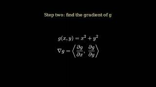 Lagrange Multipliers Constrained Optimisation