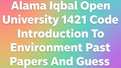 AIOU 1421 Past Papers| AIOU 1421 Guess Paper| AIOU 1421 Old Papers| AIOU 1421 Past Paper 2024| 1421