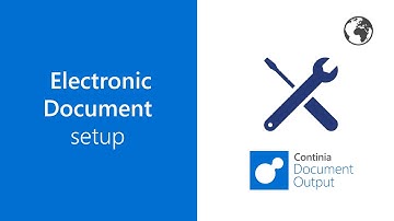Electronic document setup