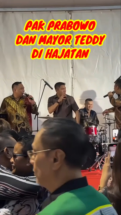 Momen pak Prabowo dan mayor Teddy bernyanyi dan joget dipanggung