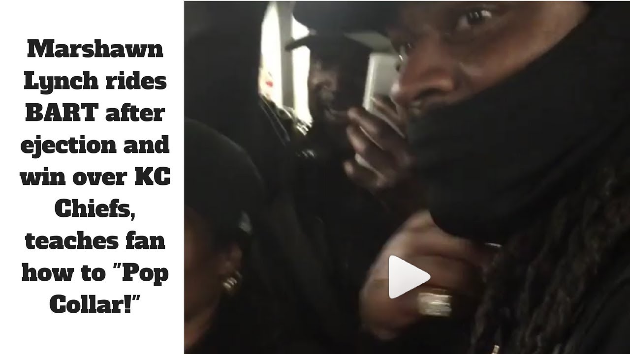 Marcus Peters, Marshawn Lynch ride the BART after the Raiders beat the Chiefs